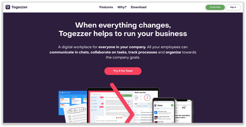 Togezzer: digital workplace for companies